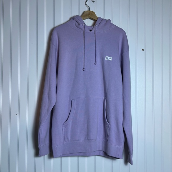Obey Men's Light Purple Hoodie Pockets Relax Fit Casual Travel Soft Size Medium - Picture 3 of 11